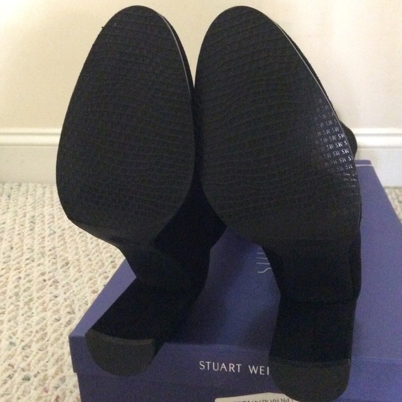 🆕 STUART WEITZMAN black suede hiline OTK boots - Picture 5 of 8